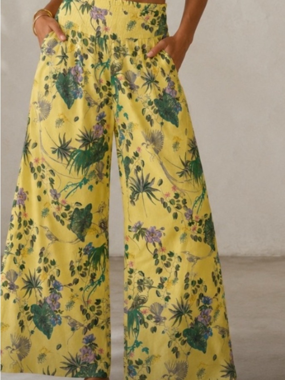 Wide-leg Boho Linen Pants